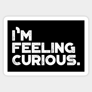 I'm Feeling Curious Vintage Retro (White) Sticker